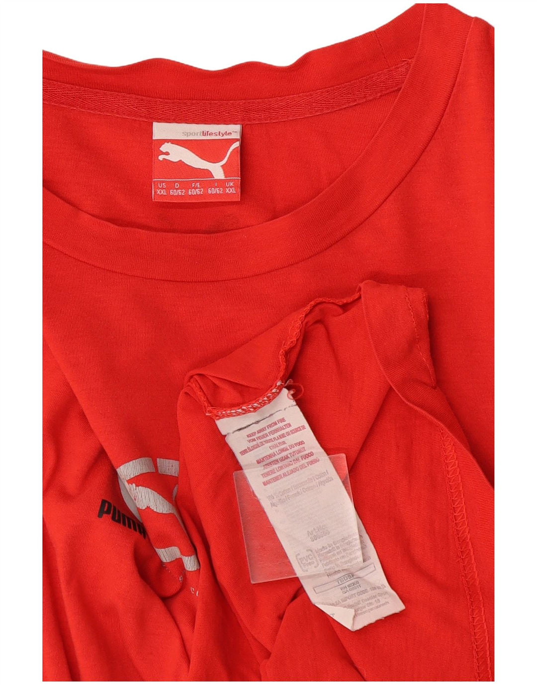 Puma Herren Grafik T-Shirt Top 2XL Orange