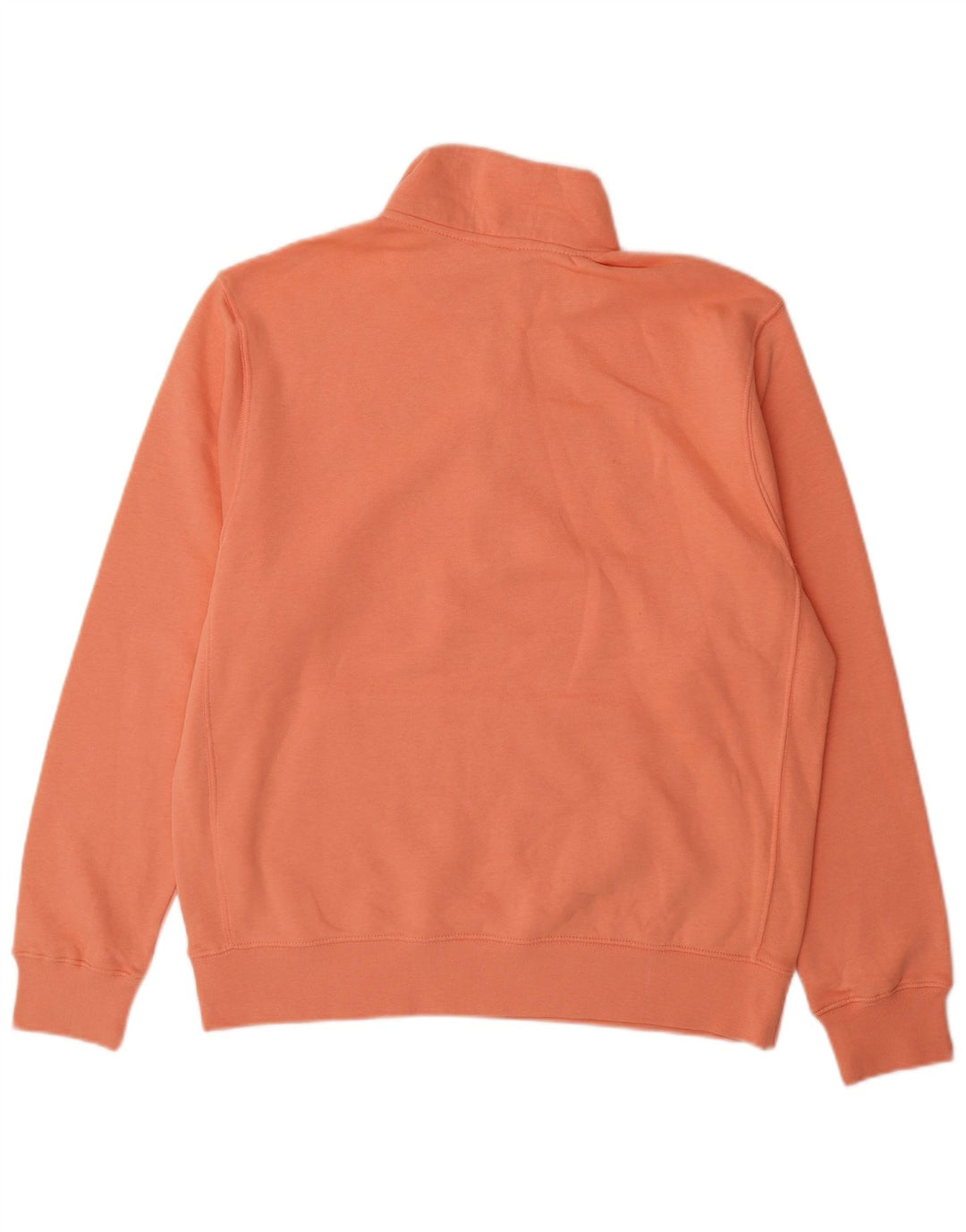 Nike Herren-Sweatshirt mit Reißverschluss am Hals, mittelorange Baumwolle