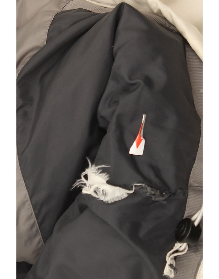 Champion wattierte Herrenjacke mit Kapuze, UK 40, Größe L, Grau, Farbblock