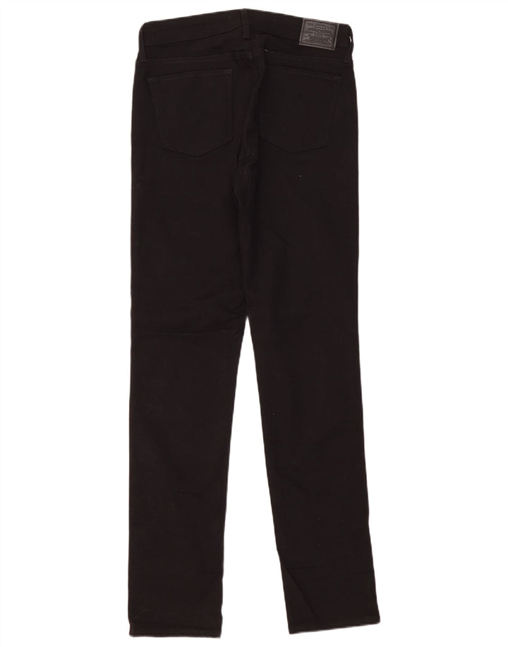 LEVI'S Damen 712 Slim Jeans W30 L32 Schwarze Baumwolle
