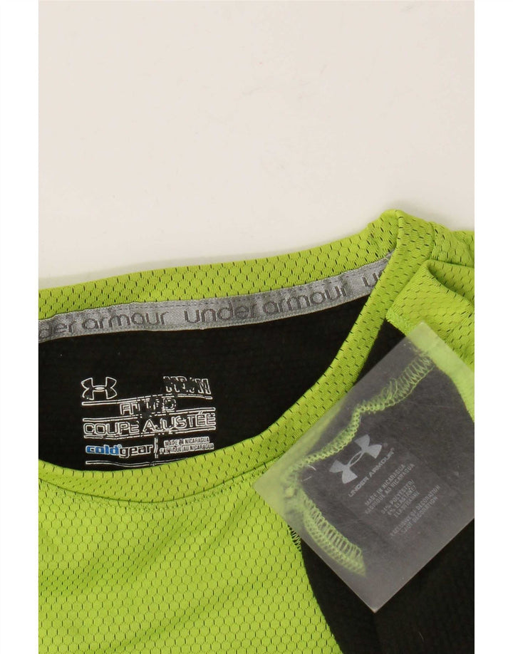Under Armour Damen Cold Gear Top Langarm UK 12 Mittelgrün Polyester