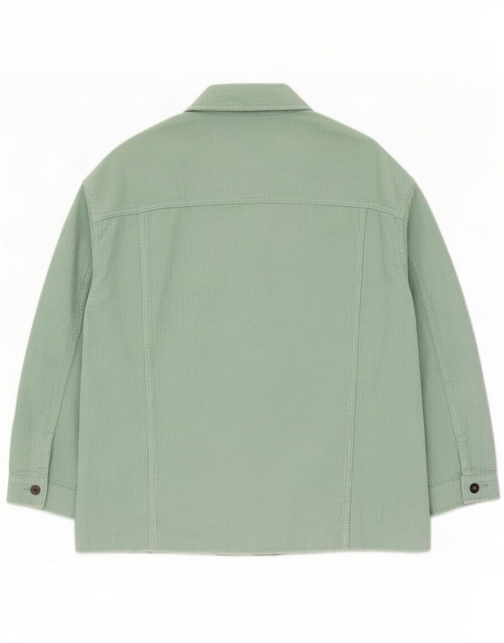 Zara Damen Übergroße Cordjacke UK 20 2XL Grün
