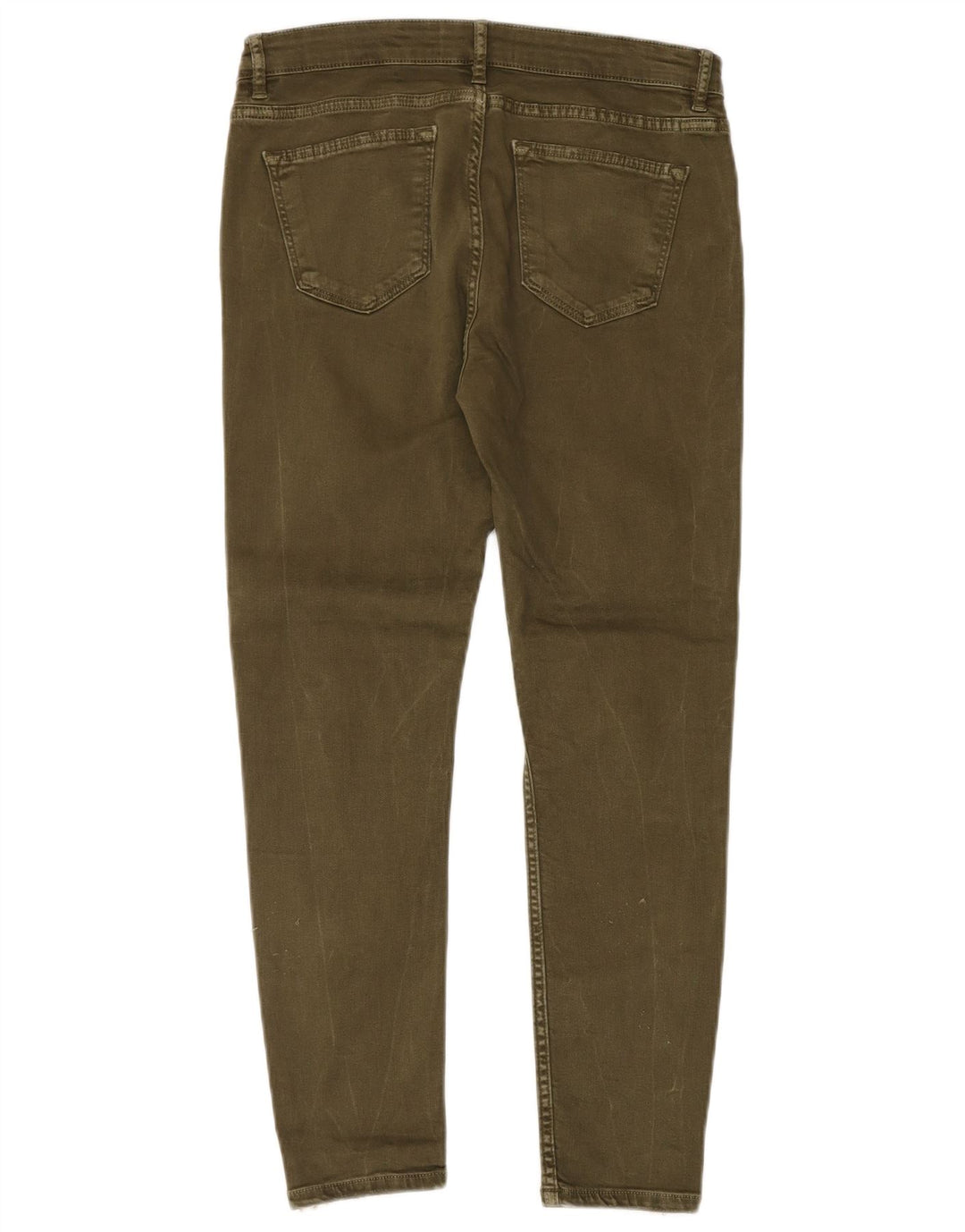 Zara Damen Slim Jeans EU 40 Medium W30 L27 Khaki Colourblock