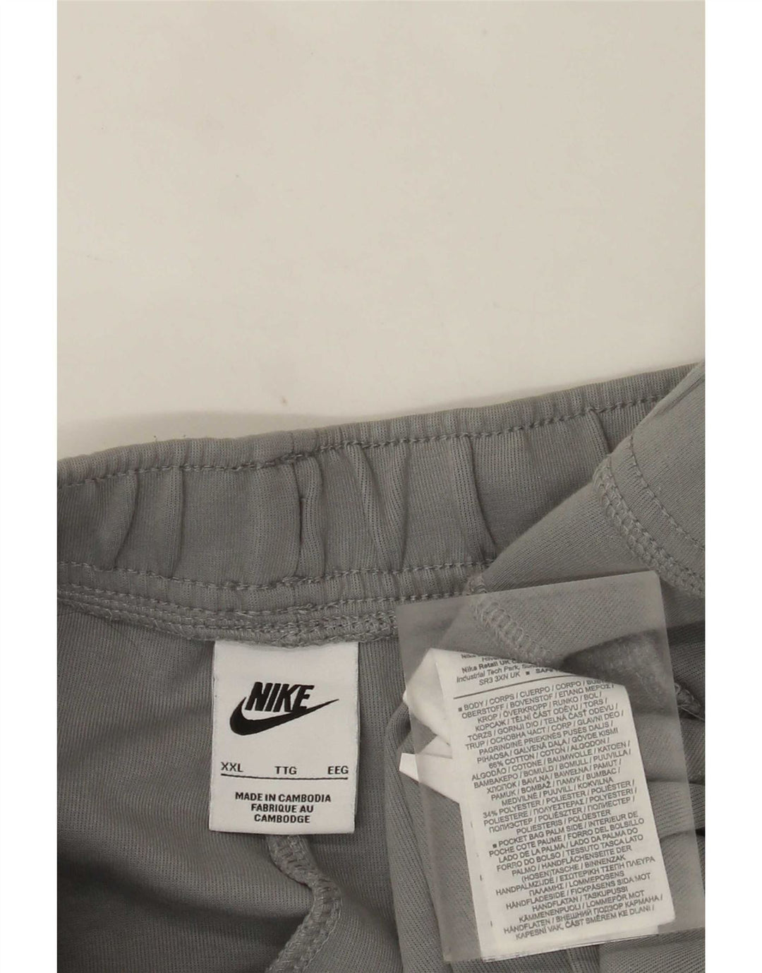 Nike Herren-Trainingshose, Jogginghose, Größe 2XL, graue Baumwolle