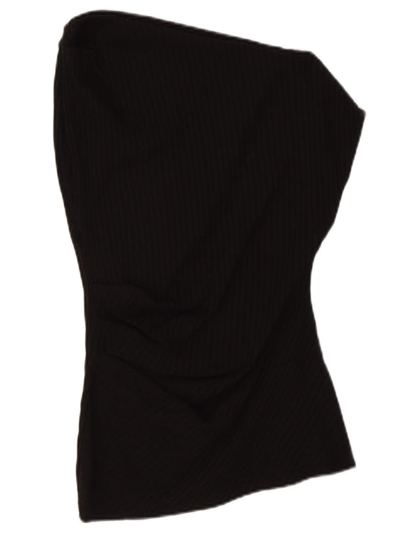 Ärmelloses Blusenoberteil für Damen von Zara, UK-Größe 44, Mittelschwarz, Polyester