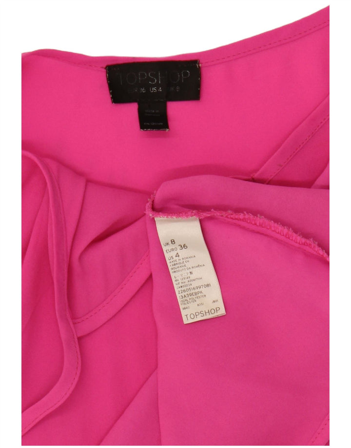 Topshop Damen Cami Top UK 8 Small Rosa Polyester