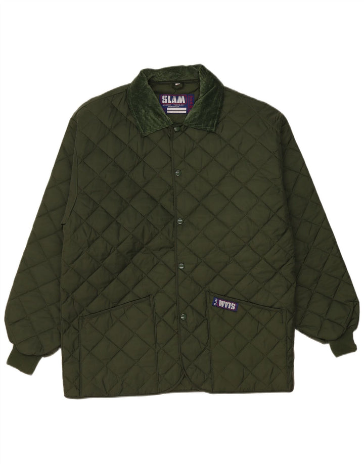 Slam Herren Steppjacke UK 38 Mittelgrünes Nylon