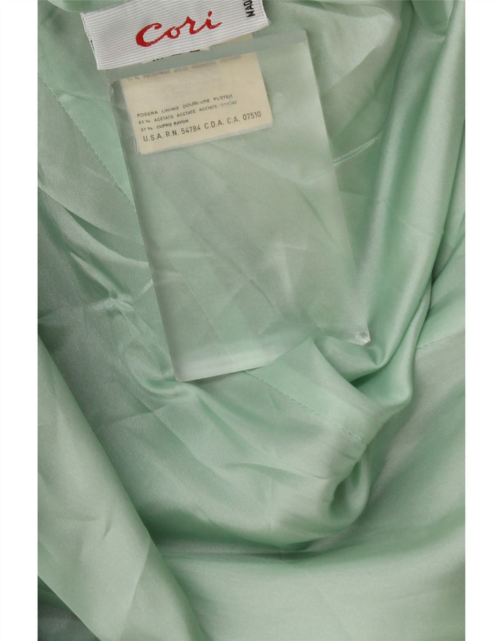 Vintage Damen 1 Knopf Blazer Jacke UK 18 XL Grüne Wolle