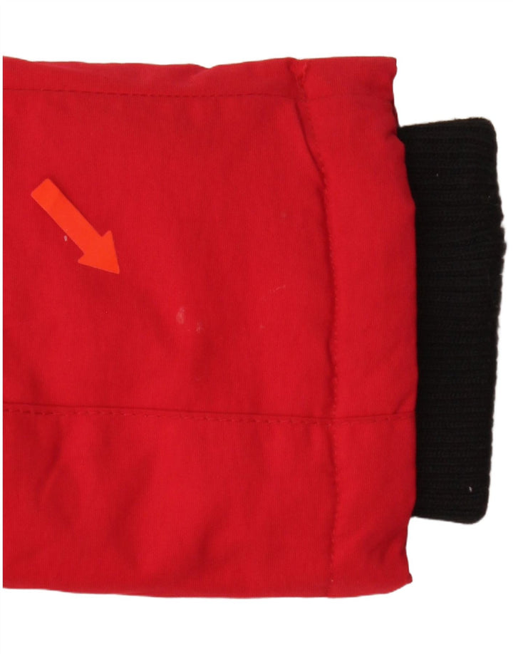 Superdry Damen-Parka mit Kapuze, übergroß, UK 10, Größe S, rotes Nylon