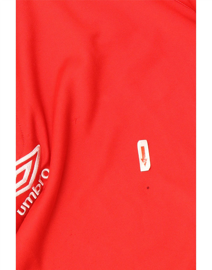 Umbro Herren-Sweatshirt mit Reißverschluss, XL, rotes Polyester