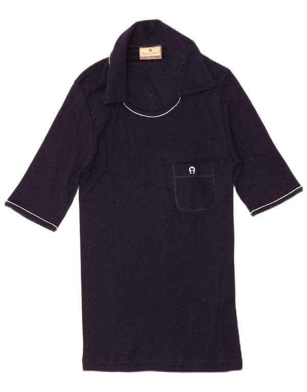 Etienne Aigner Herren Poloshirt IT 50 Medium Marineblau Baumwolle