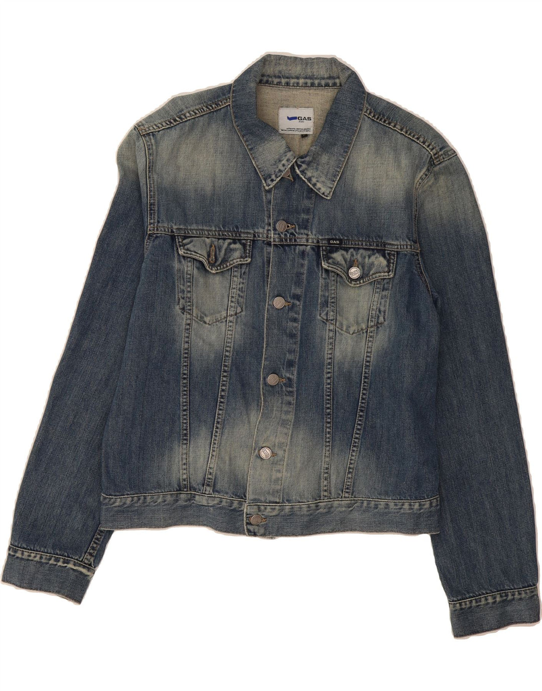 GAS Womens Denim Jacket UK 18 XL Blue Cotton Vintage Gas and Second-Hand Gas from Messina Hembry 