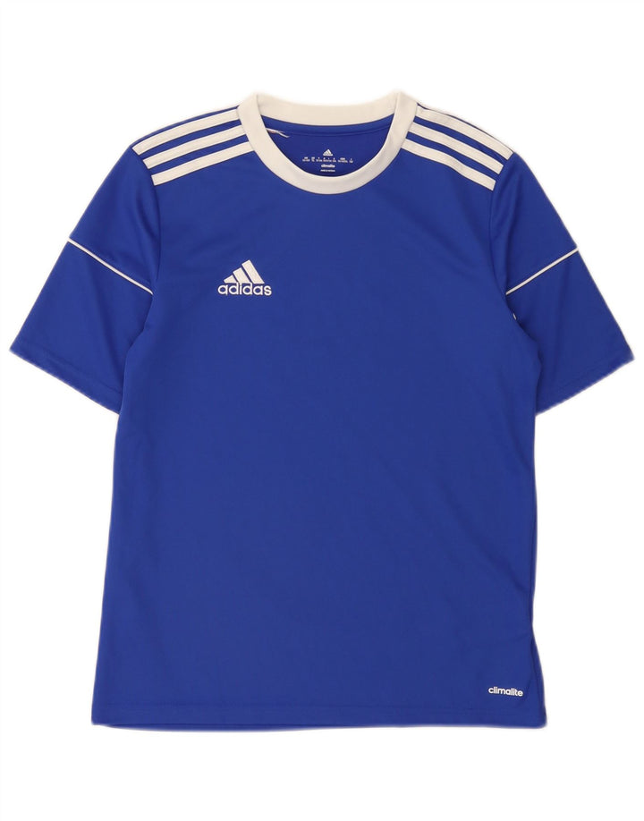 Adidas Jungen Climalite T-Shirt Top 13-14 Jahre Blau Polyester