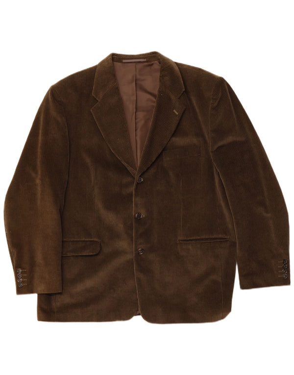 Canda Herren-Blazer aus Cord mit 3 Knöpfen, UK 58, 4XL, grüne Baumwolle