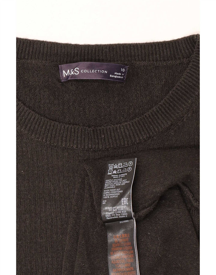 Marks & Spencer Damen-Pullover mit U-Boot-Ausschnitt, Gr. 10, Größe S, Grau, Acryl