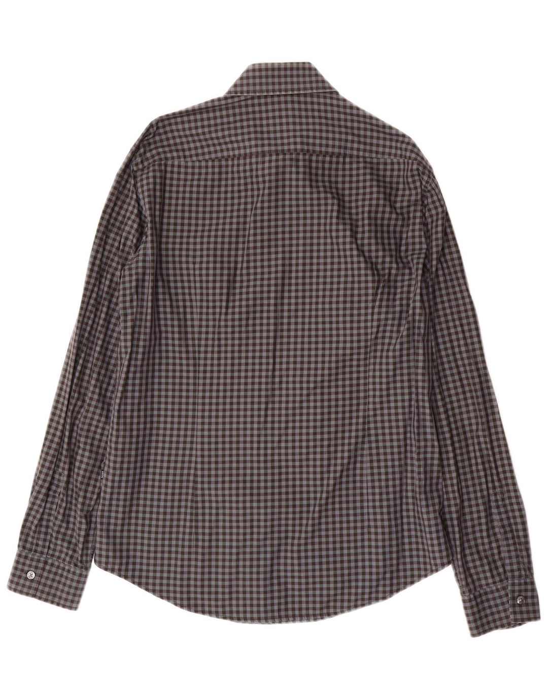 HUGO BOSS Slim-Fit-Hemd für Herren in Mittelgrau mit Karomuster