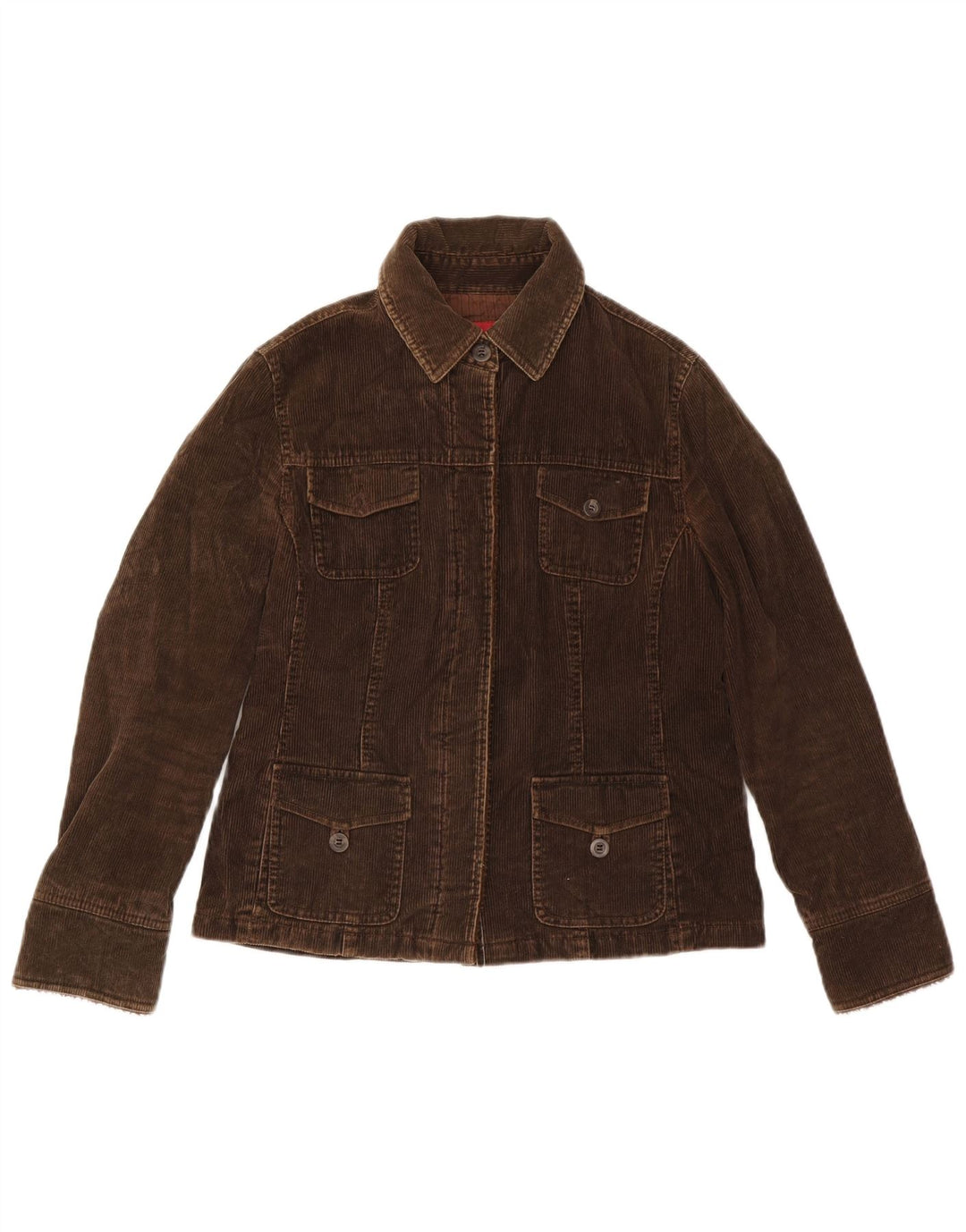 MONSOON Damen Cordjacke UK 10 Small Braune Baumwolle