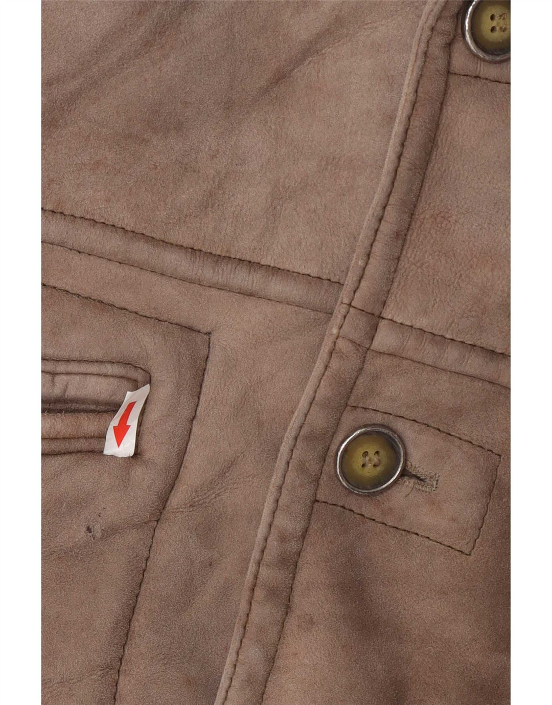 Emme Herren Shearling Overcoat UK 36 Small Grey Colourblock