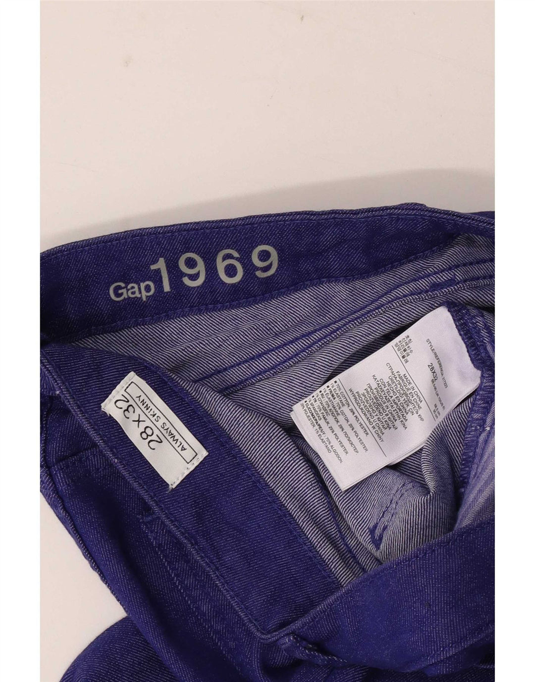 Gap Damen Skinny Jeans W28 L32 Blaue Baumwolle