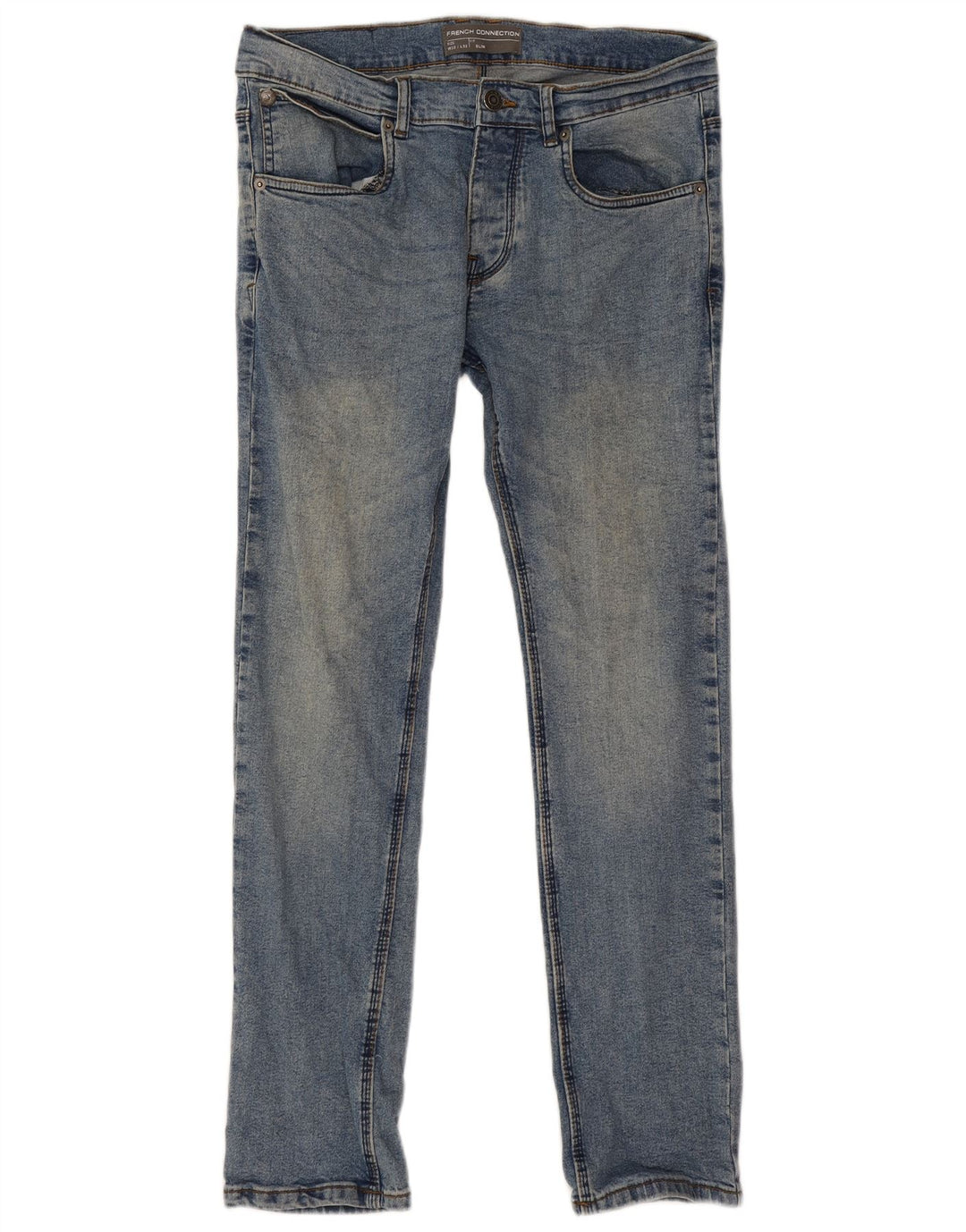 French Connection Slim-Jeans für Herren, W32, L32, blaue Baumwolle