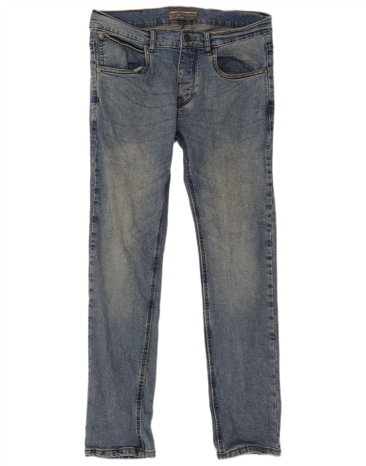 French Connection Slim-Jeans für Herren, W32, L32, blaue Baumwolle