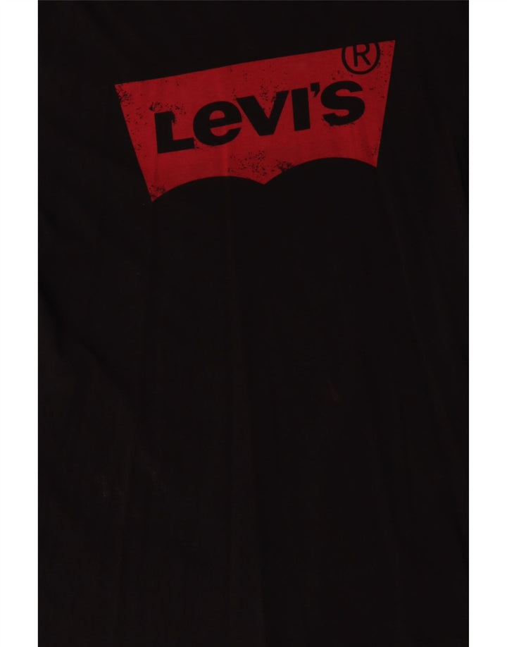 Levi's Herren-T-Shirt mit Grafik, Größe L, aus schwarzer Baumwolle