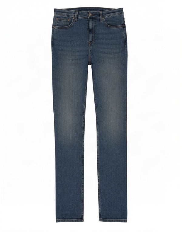 Marks & Spencer Damen The Sienna Straight Jeans UK 12 Medium W28 L28 Blau
