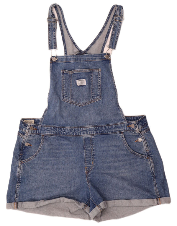 Levi's Damen Latzhose Denim Shorts US 20 3XL W40 Blaue Baumwolle