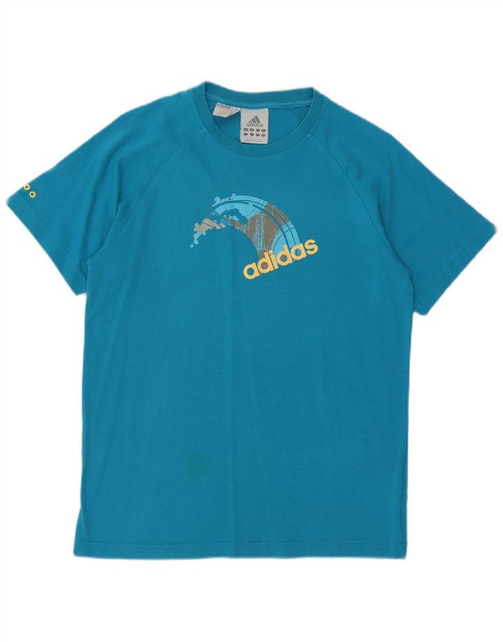 Adidas Jungen Grafik T-Shirt Top 15-16 Jahre Blau Polyester
