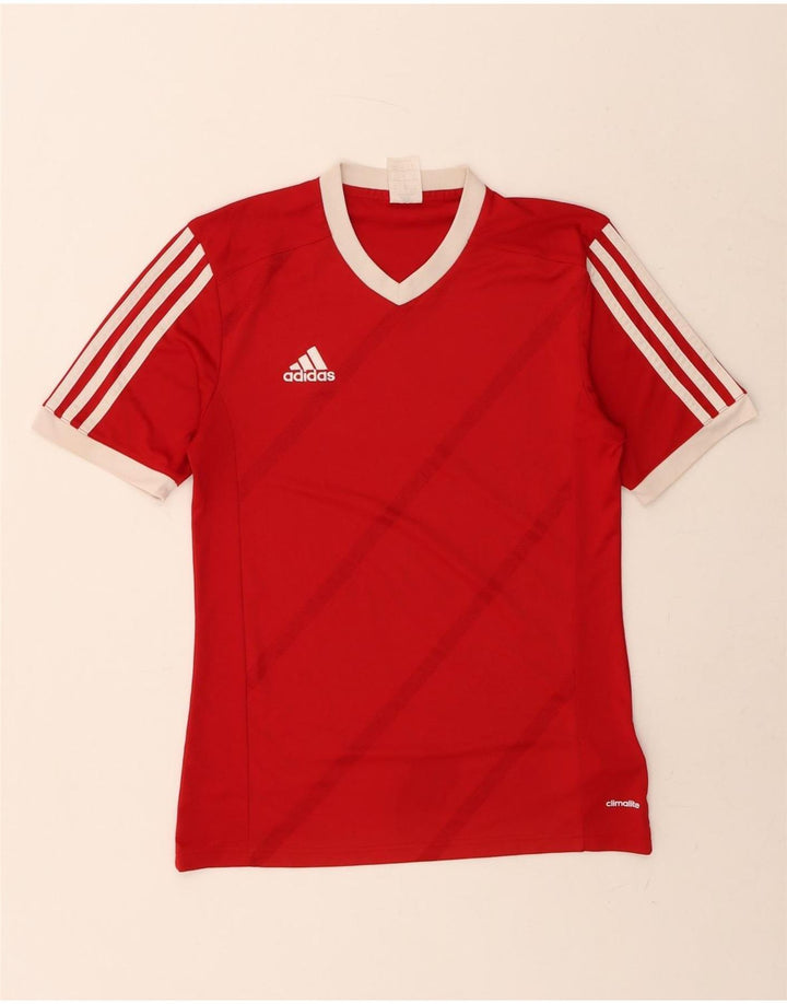 ADIDAS Mens Climalite T-Shirt Top Small Red Polyester Vintage Adidas and Second-Hand Adidas from Messina Hembry 