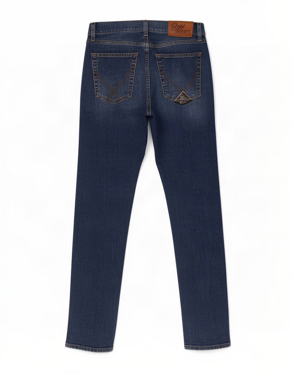 Roy Rogers Herren Slim Jeans W33 L31 Marineblaue Baumwolle