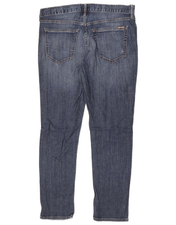 Eddie Bauer Damen Boyfriend Capri Slim Jeans US 8 Medium W32 L20 Blau