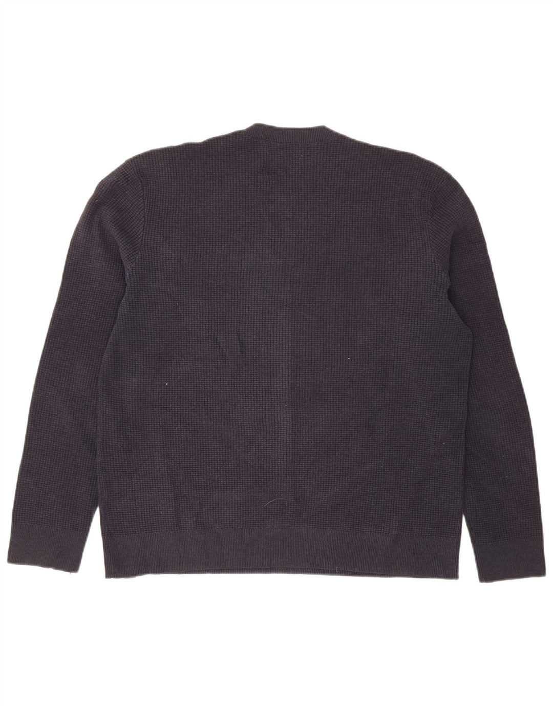 Marks & Spencer Herren-Pullover mit Rundhalsausschnitt, groß, marineblau, Polyester