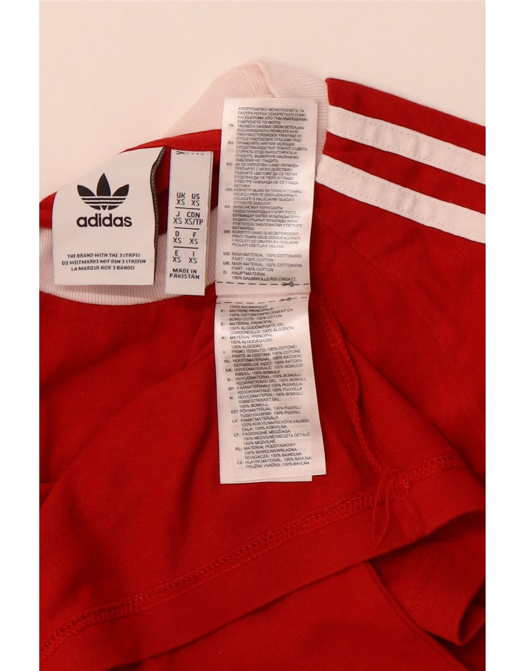 ADIDAS Herren T-Shirt Top XS Rote Baumwolle
