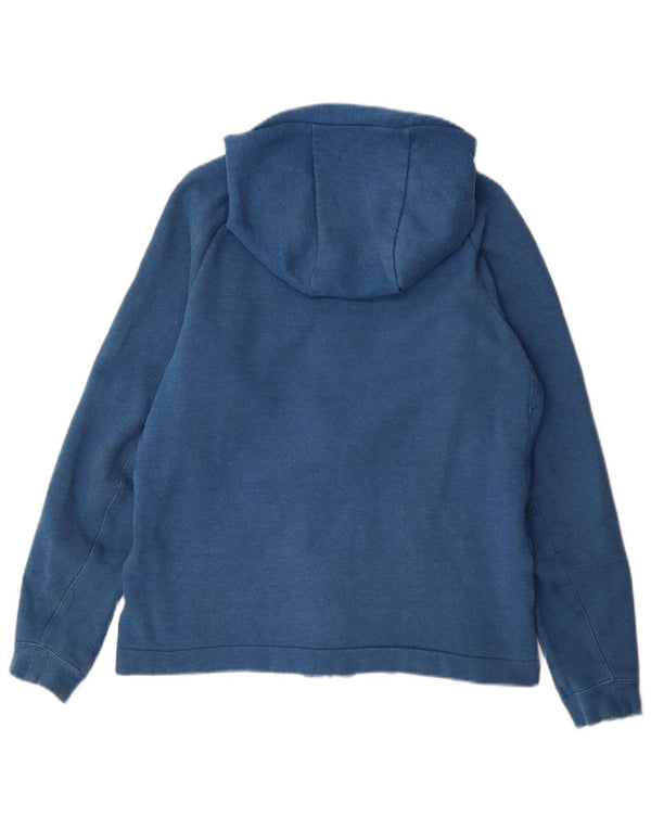 Nike Herren-Kapuzenpullover mit Reißverschluss, mittelblaue Colourblock-Baumwolle