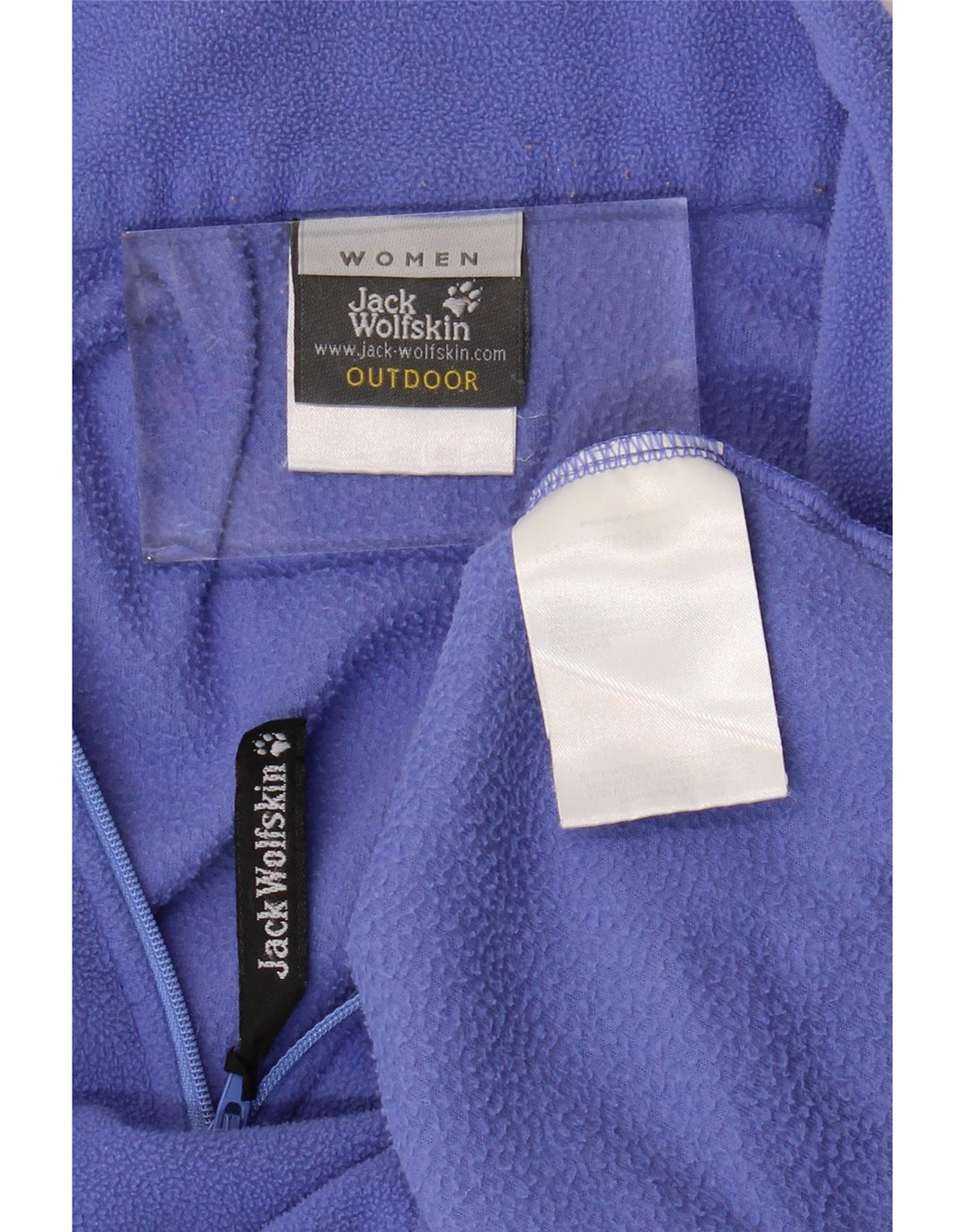JACK WOLFSKIN Damen-Fleecepullover mit Reißverschluss am Hals, UK 12, Mittelviolett, Polyester