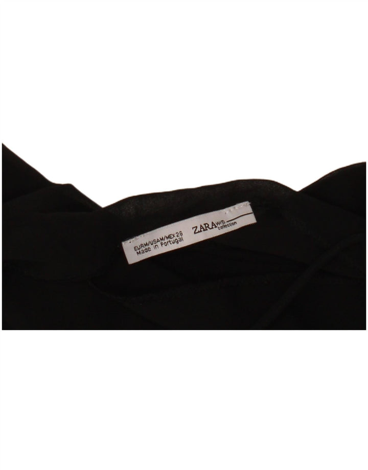 Zara Damen Neckholder Top UK 12 Medium Schwarz