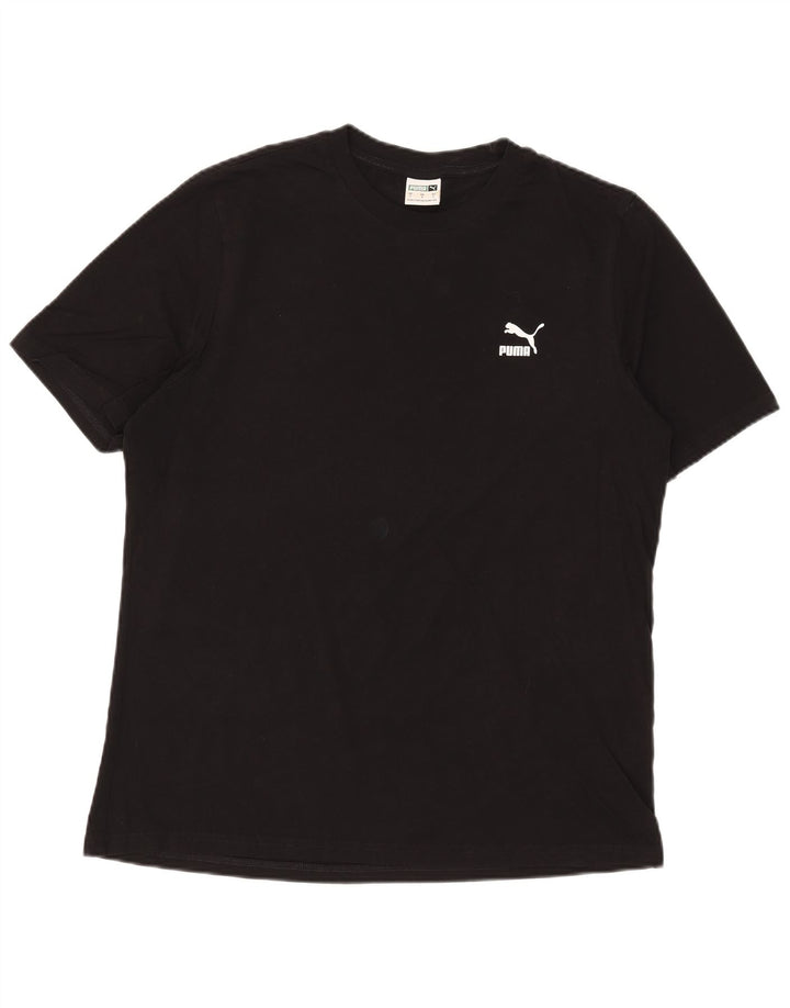 Puma Herren T-Shirt Top Large Schwarz Baumwolle