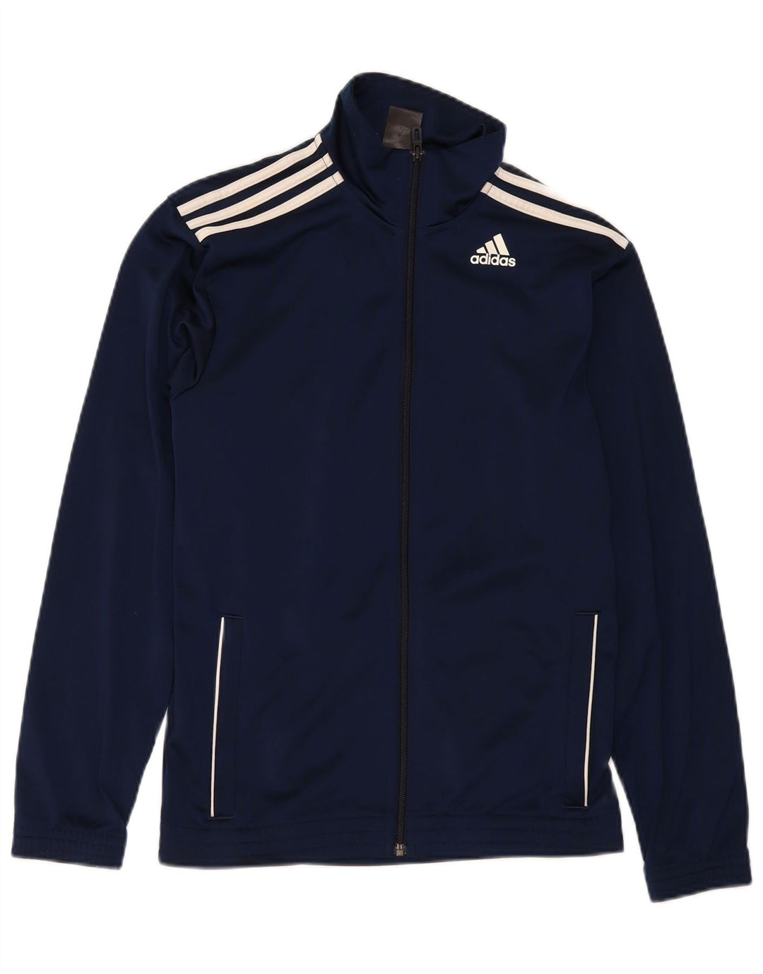 Adidas Herren Trainingsanzug Top Jacke UK 34/36 Small Marineblau Polyester