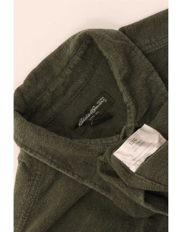 Eddie Bauer Herren-Flanellhemd, groß, Khaki, Baumwolle
