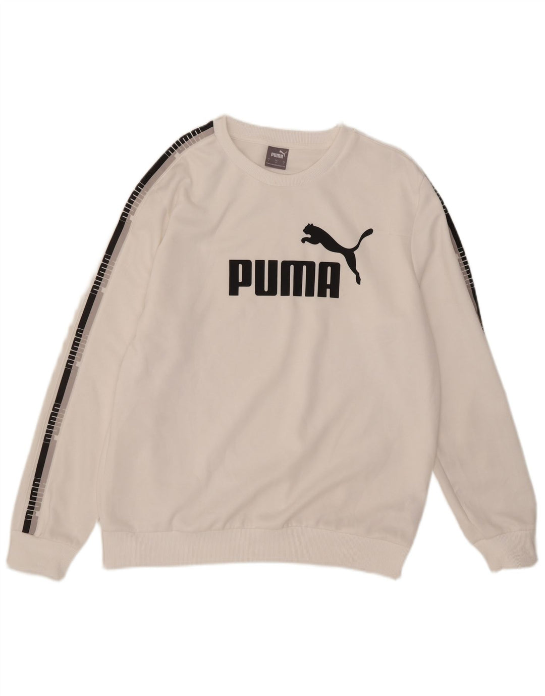 Puma Herren Grafik-Sweatshirt-Pullover, großes weißes Polyester
