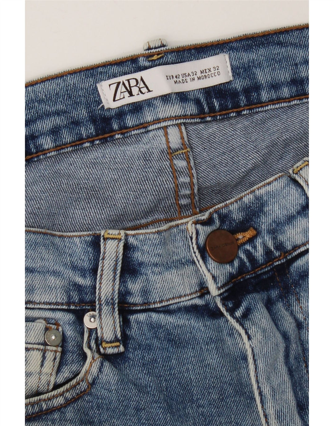 Slim-Jeans für Herren von Zara, Größe 42, L, W32, L31, Blau