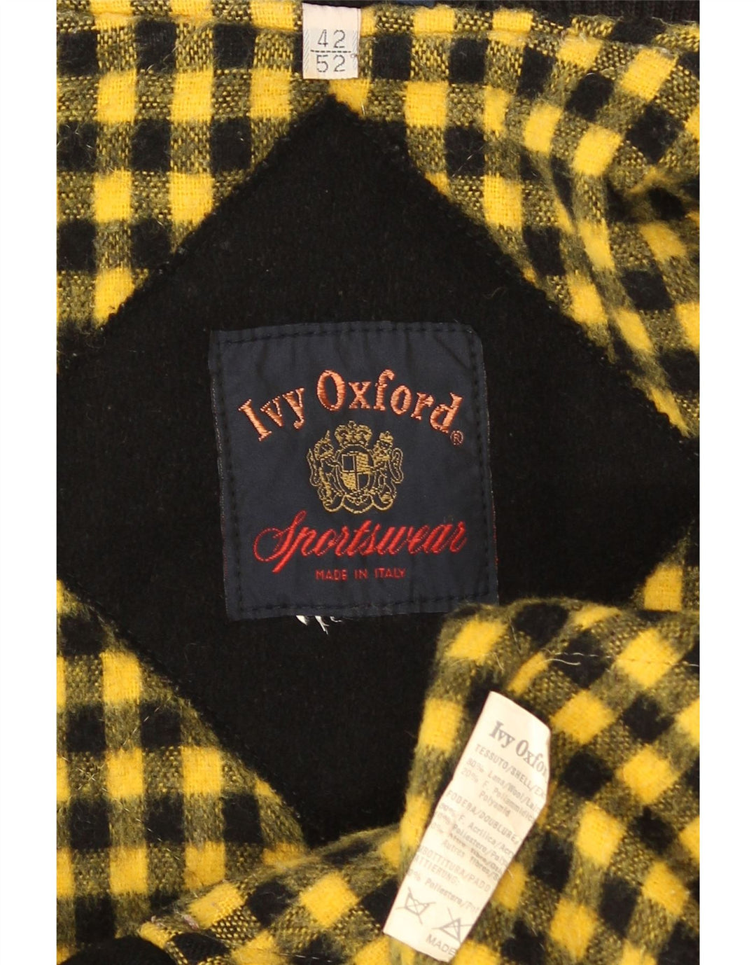 Ivy Oxford Herren Bomberjacke UK 42 XL Schwarze Wolle