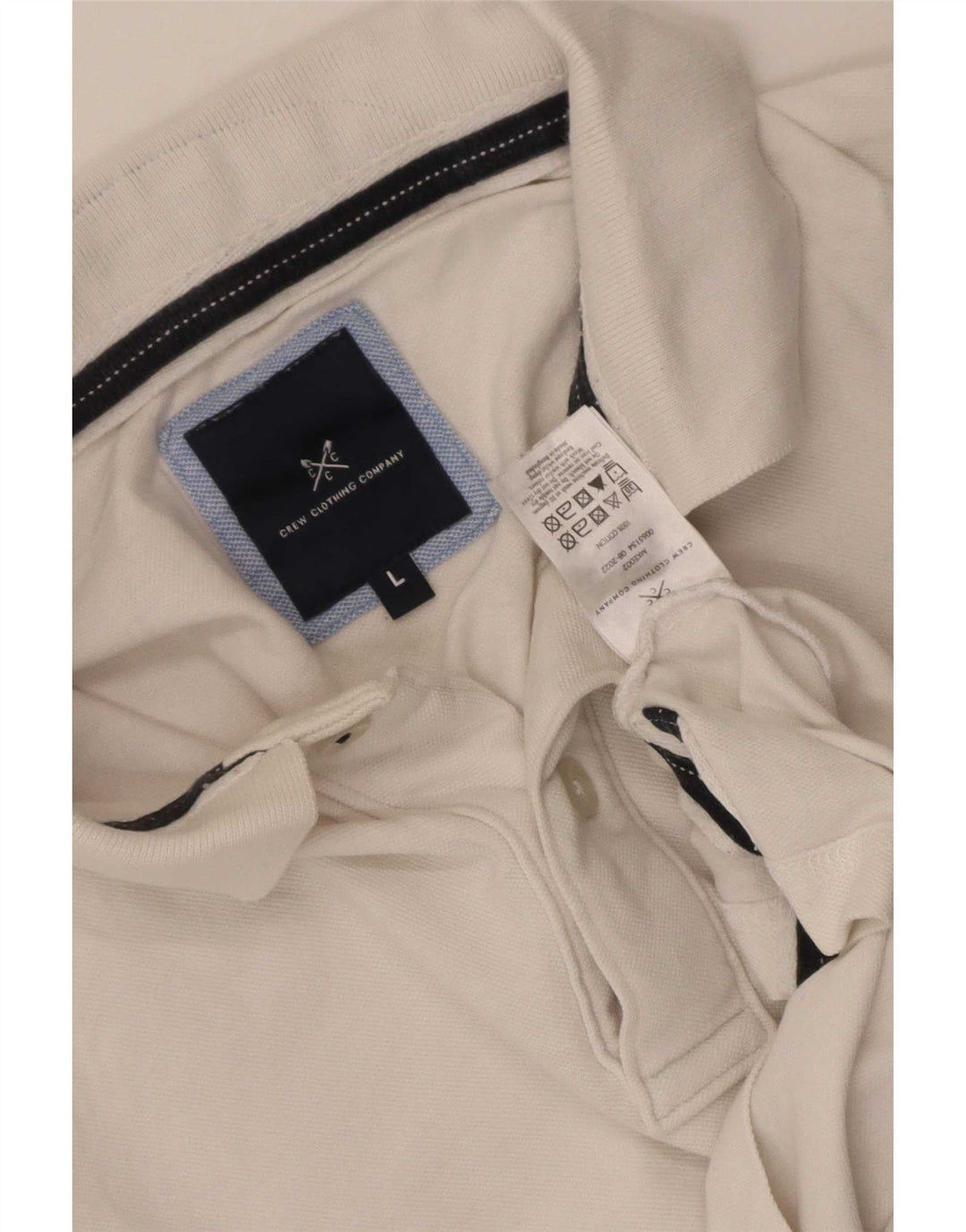 Crew Clothing Herren-Poloshirt, groß, aus weißer Baumwolle