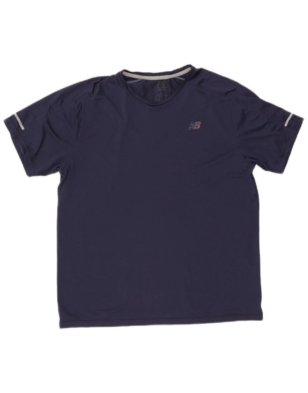 New Balance Herren T-Shirt Top Large Marineblau Polyester