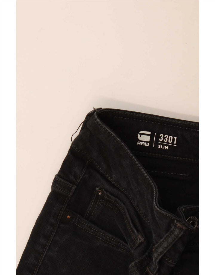 G-Star Damen 3301 Slim Jeans W30 L29 Schwarz