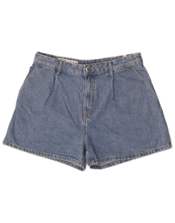 Zara Damen Jeansshorts Medium W30 Blaue Baumwolle