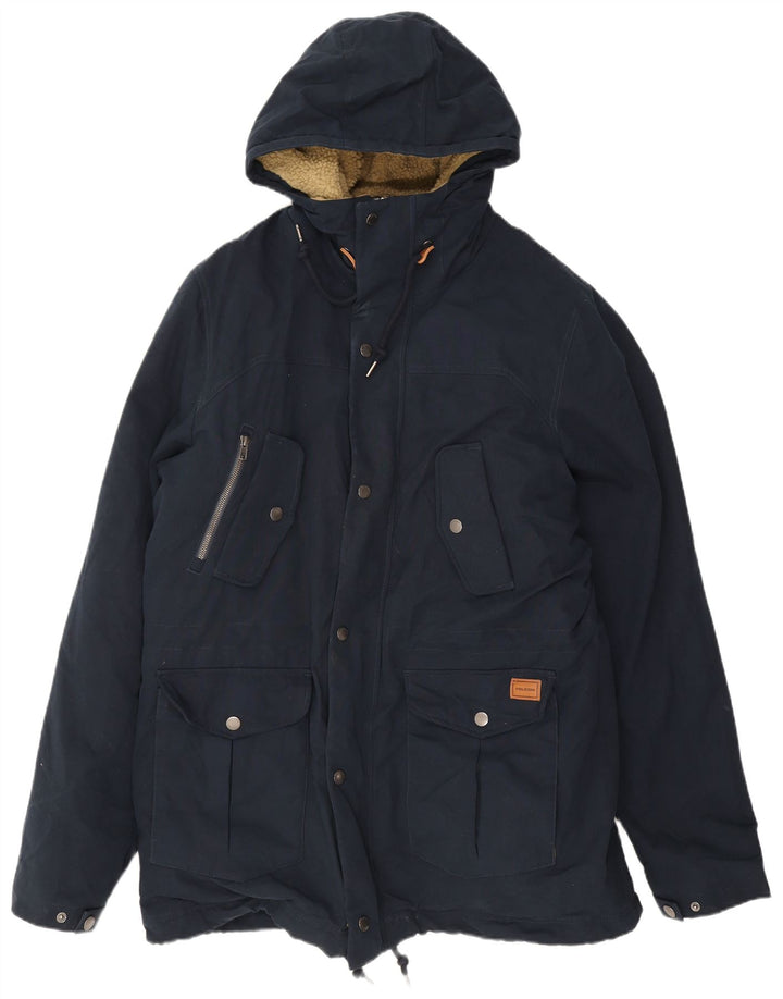 Volcom Herren-Parka mit Kapuze, UK 42, XL, Marineblau, Baumwolle