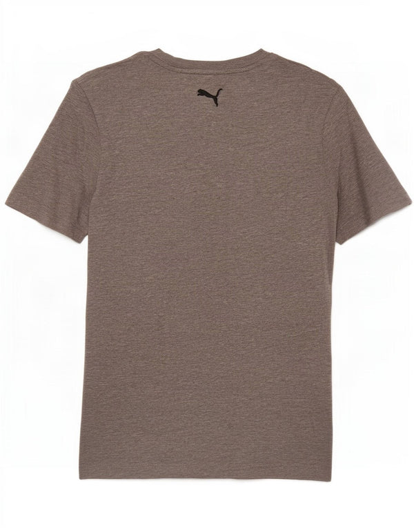 Puma Herren Grafik T-Shirt Top Small Grau meliert