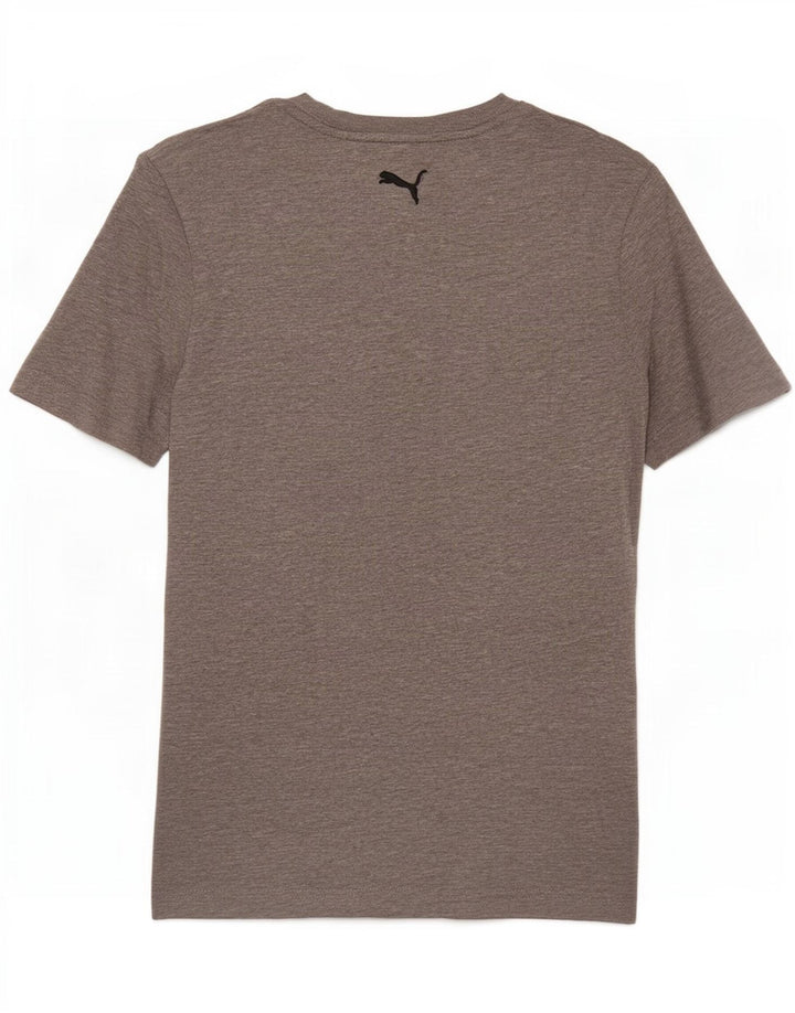 Puma Herren Grafik T-Shirt Top Small Grau meliert